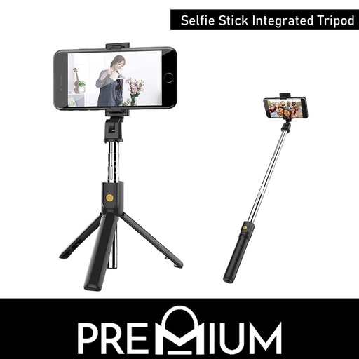 [XXX316XXXXXXXBLK] Selfie Stick Integrated Tripod - K07 OEM - Black