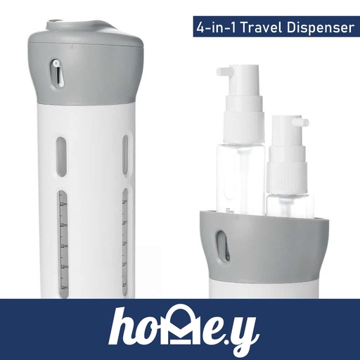 [XXX418XXXXXXXPNK] Travel Liquid Dispenser Bottle - 4 in 1 - OEM - Pink