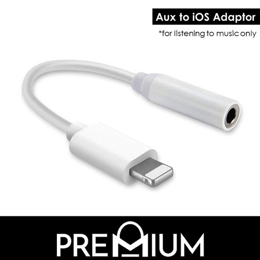 [XXX429469XXXXWHT] iOS to 3.5mm AUX Earpiece Adapter - OEM - White