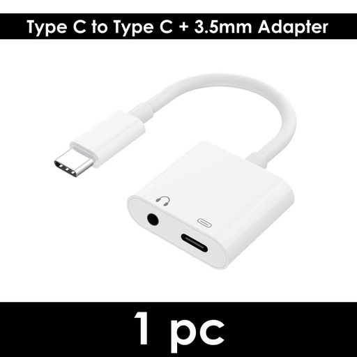[XXX755XXXXXXXWHT] Type C to Type C + 3.5mm Adapter - JBC039 - OEM - White