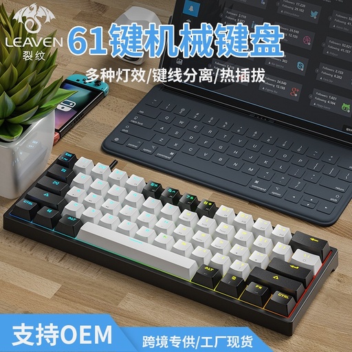 [LVN001XXXXXXBKWH] [EOL][DSC] RGB Mechanical Keyboard - K620 - LEAVEN - Black or White