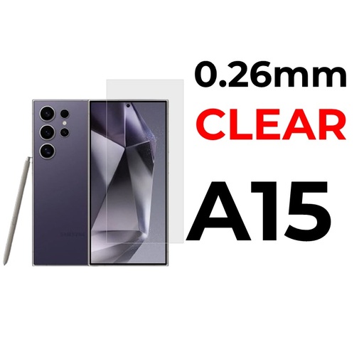 [XXX029681XXXXCLR] Samsung Galaxy A15 Tempered Glass - 0.26mm - OEM - Clear