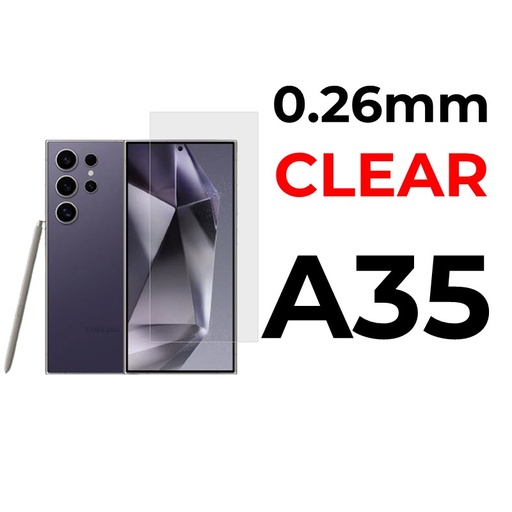 [XXX029684XXXXCLR] Samsung Galaxy A35 Tempered Glass - 0.26mm - OEM - Clear