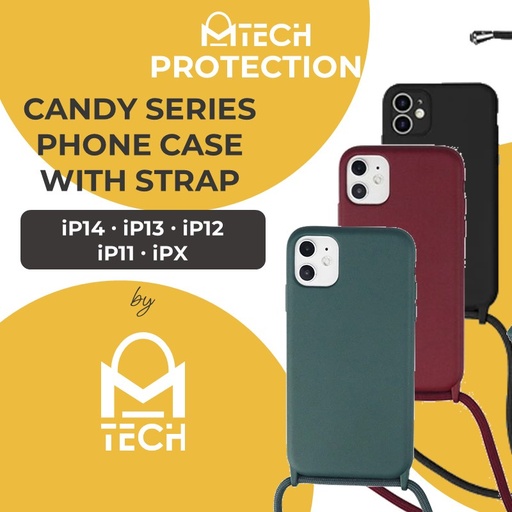[XXX493607XXXDKGN] iPhone 14 Pro Max 6.7 in Candy Series Phone Case with Straps - OEM - Dark Green