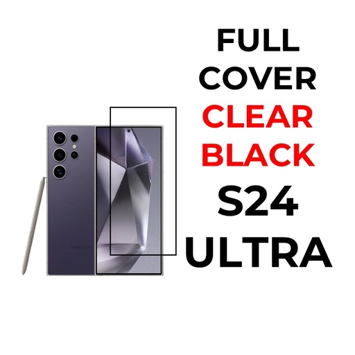 [XXX593680T02XBLK] Samsung Galaxy S24 Ultra Tempered Glass Full Coverage - OEM - Clear - Black