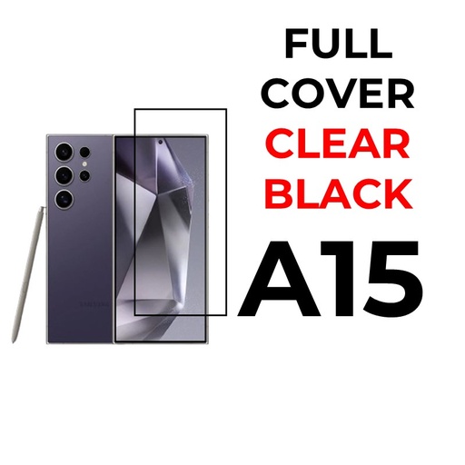 [XXX593681T02XBLK] Samsung Galaxy A15 Tempered Glass Full Coverage - OEM - Clear - Black