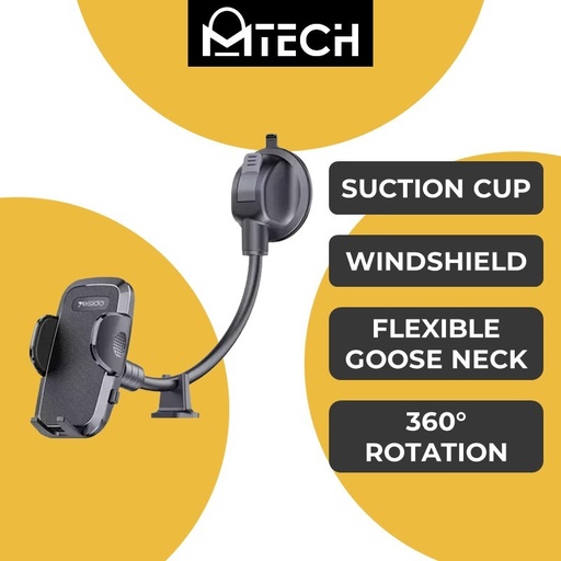 [YSD001XXXXXXXBLK] [EOL][DSC] Windshield and Suction Cup Car Mount - C140 - YESIDO - Black
