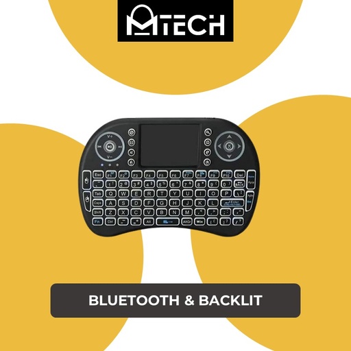 [XXX963XXXXXXXBLK] [EOL] [DSC] Bluetooth Backlit Mini Keyboard Wireless with 2.4g - OEM - Black