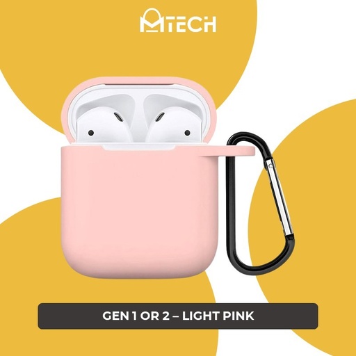 [XXX975XXXXXXXLPK] Airpods Gen 1/2 Silicone Case - OEM - Light Pink