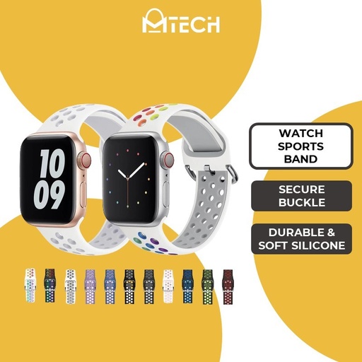 [XXX978XXXXXXW1B1] Apple Watch Sports Band 38/40/41mm - OEM - White + Black