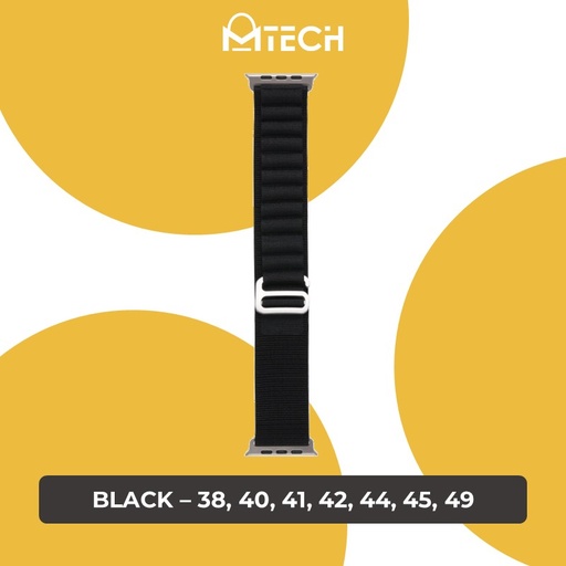 [XXX982XXXXXXXBLK] Apple Watch Alpine Loop Strap 38/40/41mm - OEM - Black