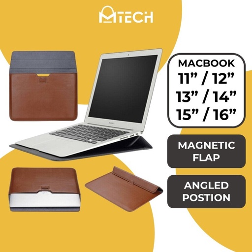 [XXX984XXXXXXXLPU] Macbook Leather Sleeve Bag Case 11/12 inch - OEM - Light Purple