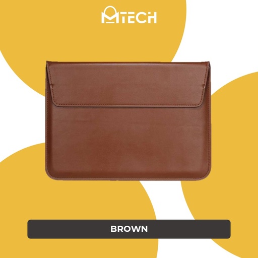 [XXX985XXXXXXXBRW] Macbook Leather Sleeve Bag Case 13/14 inch - OEM - Brown
