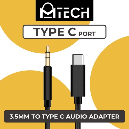[XXX788XXXL10XBLK] Type C to 3.5mm Aux Audio Adapter Cable - JBC-007 - OEM - 1M - Black