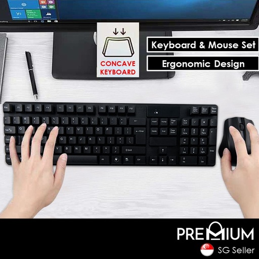 [XXX804XXXXXXXBLK] [EOL][DSC]Wireless Keyboard and Mouse Set - RF-808 / TJ-808 - OEM - Black