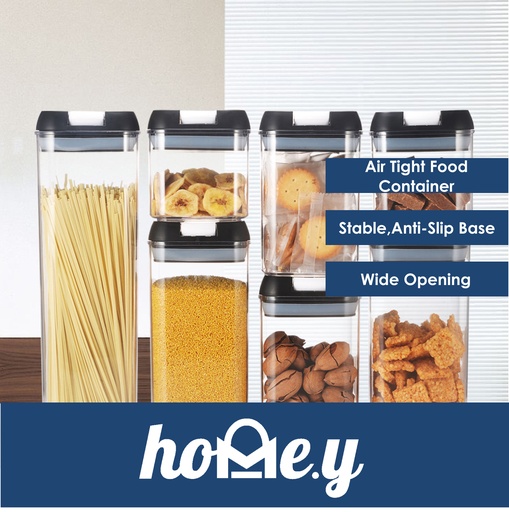 [XXX742XXXE28WHCR] [DSC] Air Tight Food Container with Single Clip - Single Item - OEM - 1.9L - White / Clear