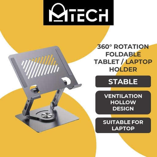 [MTC056XXXXXXXGRY] 360 Rotation Tablet Holder - J26 - MTech - Grey