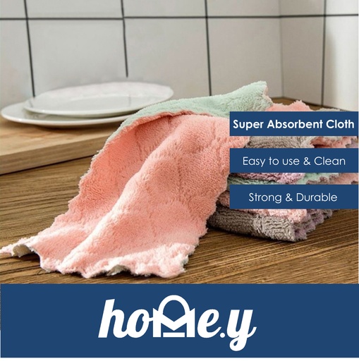 [XXX637XXXH27PKGY] Super Absorbent Cloth - OEM - 27cm x 16cm - Pink / Grey