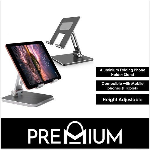 [XXX671XXXXXXXSVR] Aluminium Folding Mobile Stand - OEM - Silver