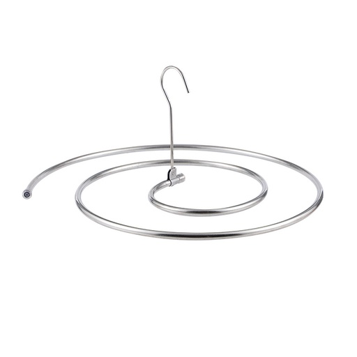 [XXX683XXXXXXXSVR] Spiral Hanger Stainless Steel with Foldable Handle and Locking Device - OEM - Silver