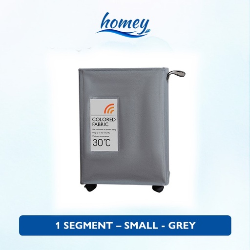 [XXX687XXXD06XDGY] Laundry Basket With Wheels and Label - Small - OEM - 1 Segment - Dark Grey