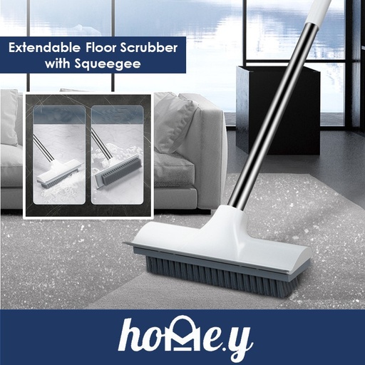 [XXX710XXXXXXXWHT] Extendable Floor Scrubber with Squeegee - YY-C003 - OEM - White