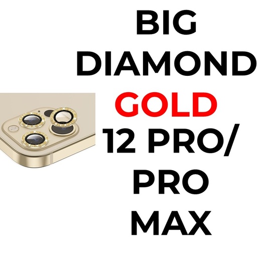 [XXX717509XXXXGLD] iPhone 12 Pro Max - 6.7 in Big Diamond Camera Lens - OEM - Gold