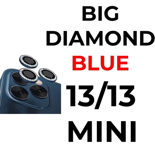 [XXX717640XXXXBLU] iPhone 13 - 6.1 or 13 Mini Big Diamond Camera Lens - OEM - Blue