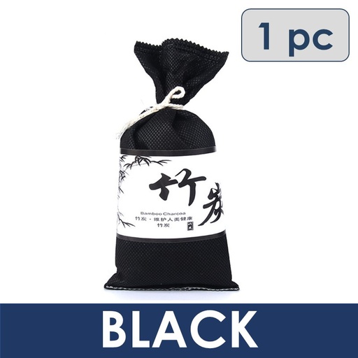 [XXX749XXXG01XBLK] Bamboo Charcoal Air Purifier Pouch - OEM - 70g - Black