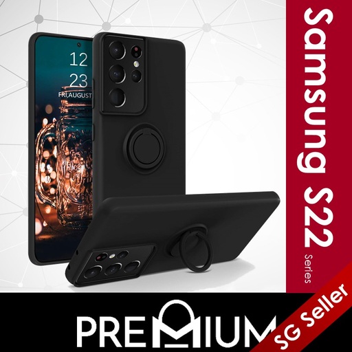 [XXX752579XXXXBLK] Samsung Galaxy S22 Plus Silicone Case With Ring - OEM - Black