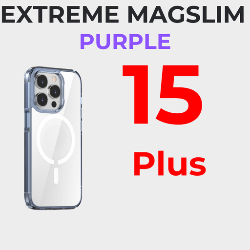 [XXX947666XXXXPUP] iPhone 15 Plus / 14 Plus - Transparent Extreme MagSlim Case - OEM - Purple