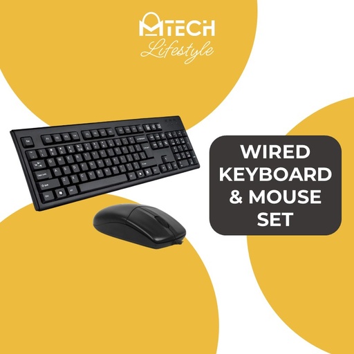 [XXX949XXXXXXXBLK] Wired Keyboard with Mouse - FC-7011 - OEM - Black