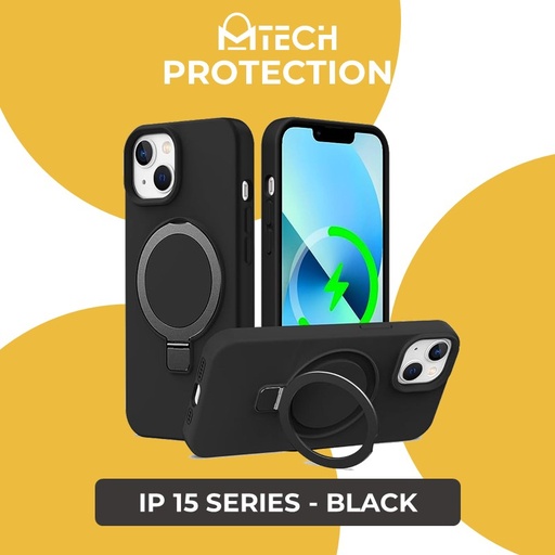 [XXX950664XXXXBLK] iPhone 15 Pro 6.1 in Magamor Ring Case - OEM - Black