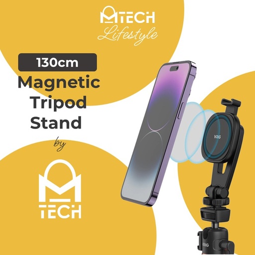 [XXX895XXXXXXXBLK] 130 cm Magnetic Selfie Stick - TP-03/MG-03 - OEM - Black