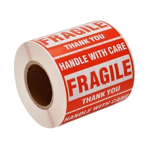 [XXX898XXXXXXXWHT] Fragile Sticker Label - OEM - White