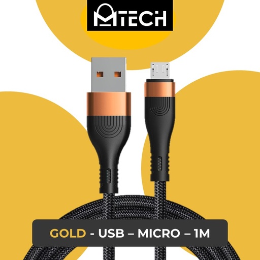 [XXX900205L100223] USB to Micro SilkyFast Cable - OEM - 1M - Black Gold