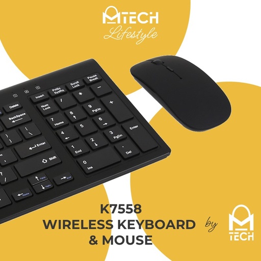 [XXX912XXXXXXXBLK] Wireless Keyboard Kit - K7558 - OEM - Black