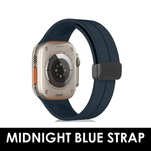[XXX915XXXXXX0247] Apple watch silicone Magnetic Strap - easy adjustable length - 38/40/41mm - OEM - Midnight Blue