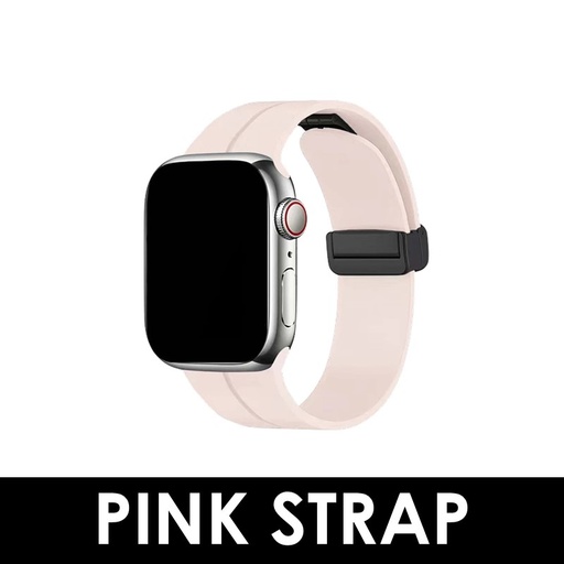 [XXX915XXXXXXXPNK] Apple watch silicone Magnetic Strap - easy adjustable length - 38/40/41mm - OEM - Pink