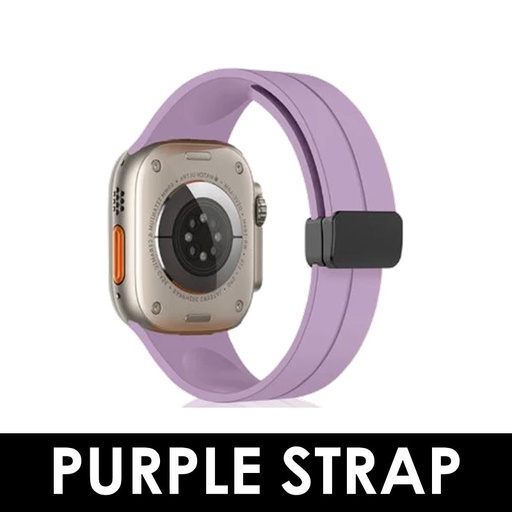 [XXX915XXXXXXXPUP] Apple watch silicone Magnetic Strap - easy adjustable length - 38/40/41mm - OEM - Purple