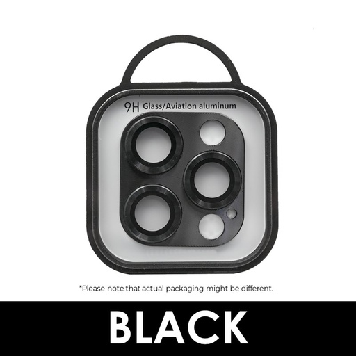[XXX878608XXXXBLK] iPhone 15/15 Plus/14/14 Plus - Metal Plated Camera Lens - OEM - Black