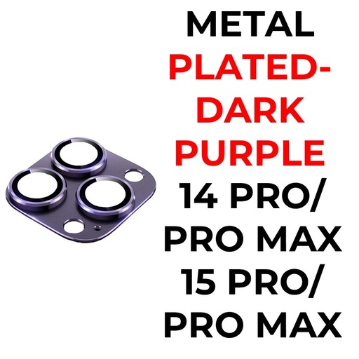 [XXX878609XXX0256] iPhone 16/15/14/PRO/PRO MAX  - Metal Plated Camera Lens - OEM - Dark Purple