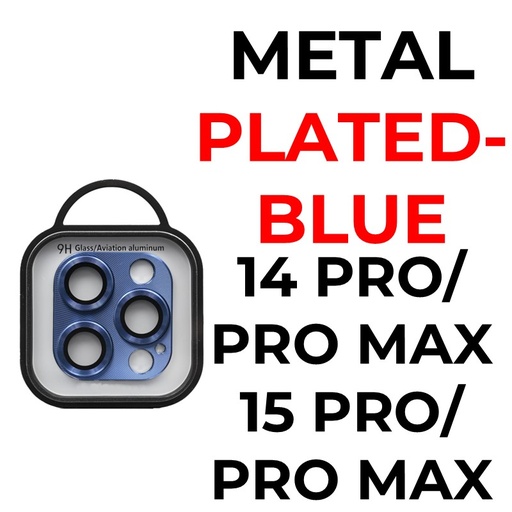 [XXX878609XXXXBLU] iPhone 16/15/14/PRO/PRO MAX  - Metal Plated Camera Lens - OEM - Blue