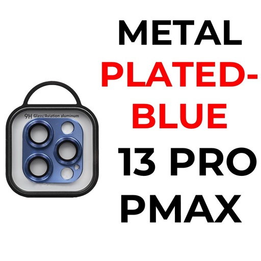 [XXX878639XXXXBLU] iPhone 13 Pro or 13 Pro Max - 6.1 or 6.7 in - Metal Plated Camera Lens - OEM - Blue 