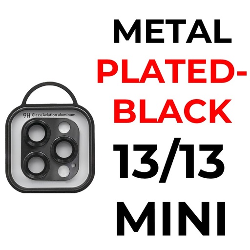 [XXX878640XXXXBLK] iPhone 13 or 13 Mini - 6.1 or 5.4 in - Metal Plated Camera Lens - OEM - Black