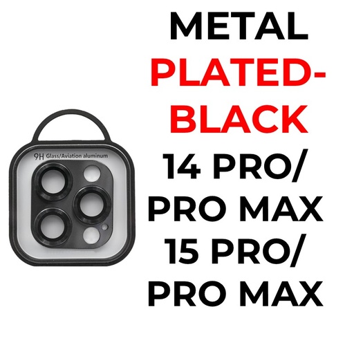[XXX878669XXXXBLK] iPhone 16/15/14/PRO/PRO MAX - Metal Plated Camera Lens - OEM - Black