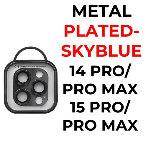 [XXX878669XXXXSBL] iPhone 16/15/14/PRO/PRO MAX - Metal Plated Camera Lens - OEM - Sky Blue