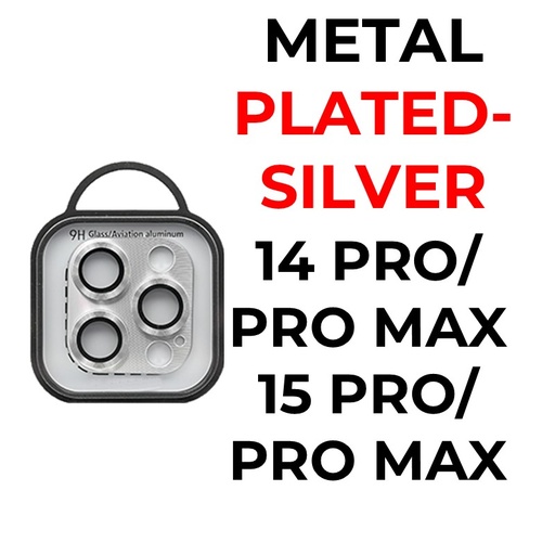 [XXX878669XXXXSVR] iPhone 16/15/14/PRO/PRO MAX - Metal Plated Camera Lens - OEM - Silver