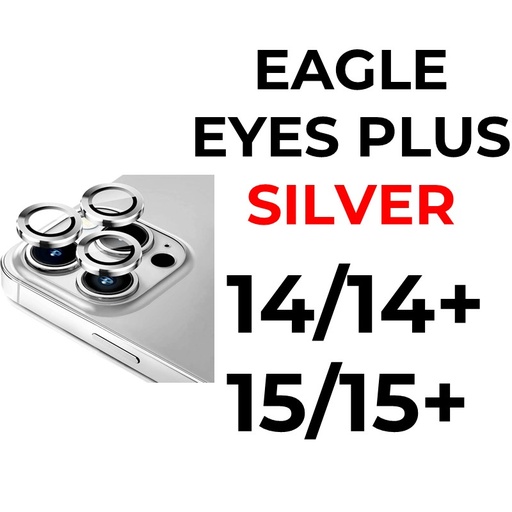 [XXX879608XXXXSVR] iPhone 15/15 Plus/14/14 Plus Eagle Eyes Plus Camera Lens - OEM - Silver
