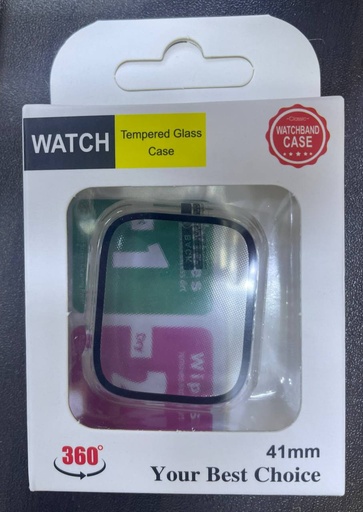 [XXX854575B26XCLR] Watch Series 8 or 7 Ultra Protective Case - OEM - 41mm - Clear / Black